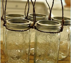 diy mason jar light, lighting, mason jars, outdoor living, repurposing upcycling