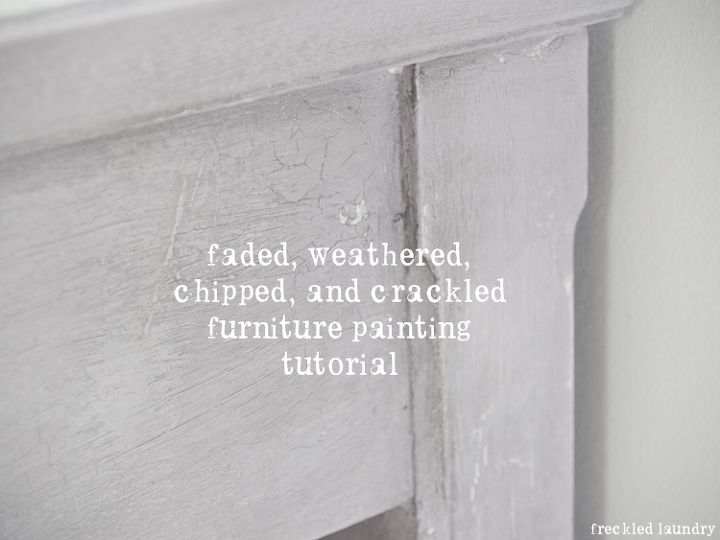 how to create a timeworn weathered and crackle finish on furniture, chalk paint, painted furniture, Close up of crackle finish