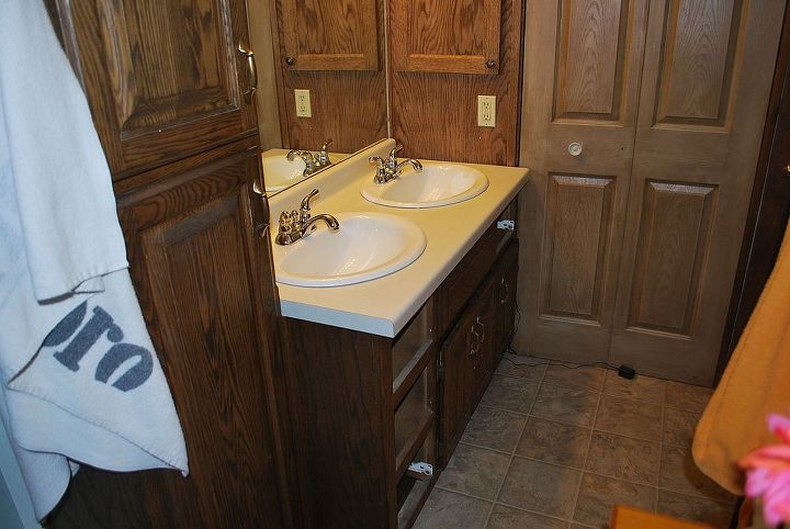 several phases involved but we have a much nicer and more functional bathroom now, bathroom ideas, doors, home improvement, After the new sinks top drawers lost now they are rev a shelves
