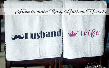 Make These Custom Towels for a Wedding Gift.