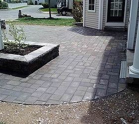 patio fire pit and garden wall build, gardening, outdoor living, patio