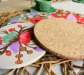 painting your own botanical look cork coasters, crafts, decoupage, painting, Started with simple cork coasters