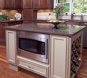 classic kitchen remodel, home decor, kitchen backsplash, kitchen design, kitchen island, Appliances added to island Created more cabinet storage space