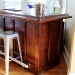 here s a diy pottery barn like bar, painted furniture, This bar keeps the company crowd out of the kitchen
