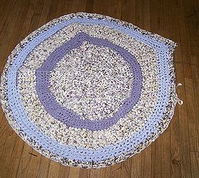 hand made rag rug, crafts, reupholster