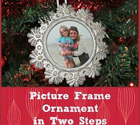 picture frame ornaments in 2 steps and free bonus holiday printable, crafts, seasonal holiday decor, Steps are to large to load please follow url to get steps and printable