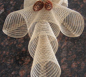 mesh ribbon angel, crafts, seasonal holiday decor, wreaths, Cut fourth cone in half discarding top and glue to center cone Glue fifth cone into fourth cone making sure to line up seams and points