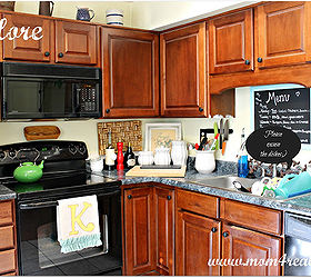 faux granite painted countertops, countertops, painting, Before cabinet and countertop paint