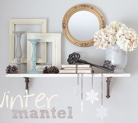 winter mantel, christmas decorations, seasonal holiday d cor, Use contrasts of light and dark and different textures to create visual interest