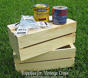 diy vintage crate, crafts, woodworking projects