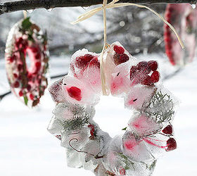 unique amp budget friendly holiday wreaths using simple crafts, crafts, doors, electrical, seasonal holiday decor, wreaths, Ice Wreath for Exterior Staging