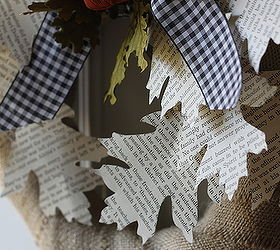 book page leaf wreath, crafts, wreaths