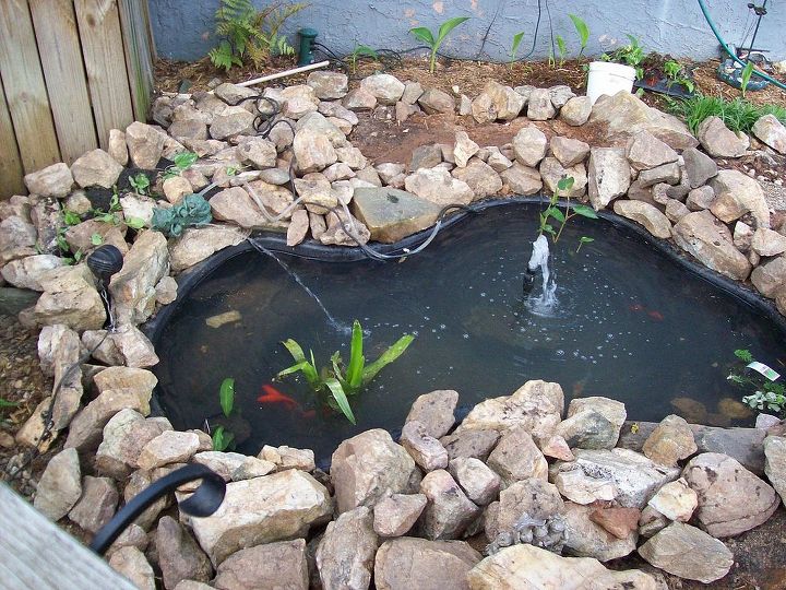 earth day 2012 pond rebuild, outdoor living, ponds water features