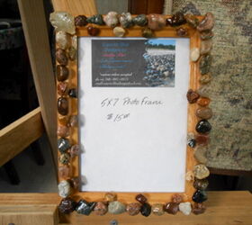 my lake superior rock collection, crafts, home decor, pallet, repurposing upcycling, 5x7 photo frame now available for sale