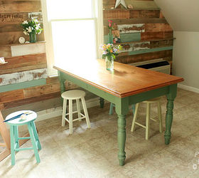 dumpster table gets a stencil and chalk paint makeover, chalk paint, painted furniture