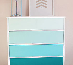 diy ombre dresser, painted furniture