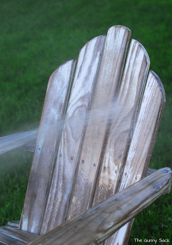 adirondack chair makevoer, painted furniture, Clean off the grime