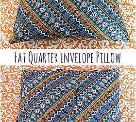 super easy throw pillows, crafts, Envelope Pillow made from a a fat quarter of fabric