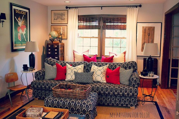 a tour of my favorite place in our home the living room, home decor, living room ideas, Our 12 year old IKEA couch that I love with a slipcover from Bemz