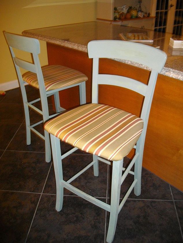 counterstools before and after, painted furniture, shabby chic, Complete
