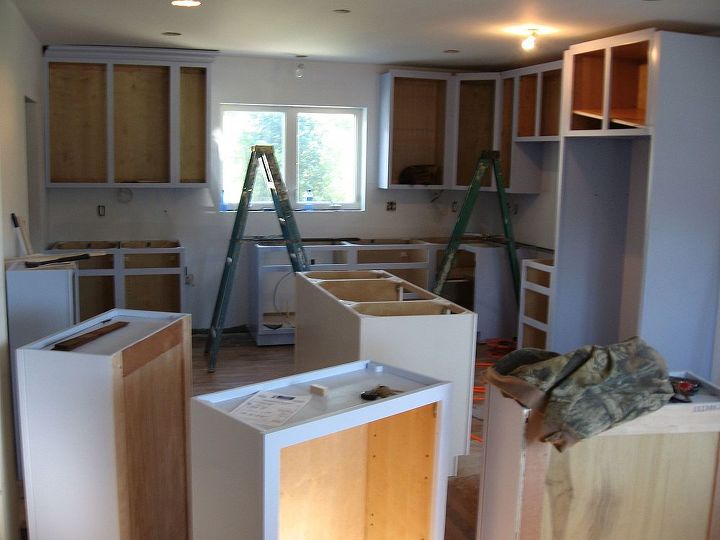 kitchen remodel to older home, home improvement, kitchen design, Cabinets are ordered and installed