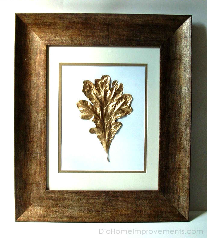 bring the outdoors in gold leaf leaves, crafts, Finally this is a white oak leaf Stop by the blog for all of the fun details