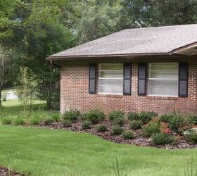 new pictures, curb appeal, gardening, landscape, Low are used tp preserve the look of the brick rather than covering it up