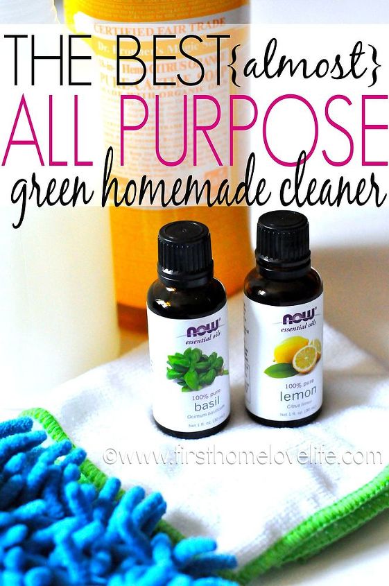 green lemon basil almost all purpose cleaner, cleaning tips, go green