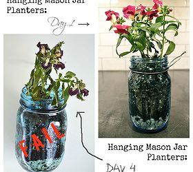 when good projects go bad, crafts, flowers, gardening, mason jars, succulents, Mason jar craft FAIL
