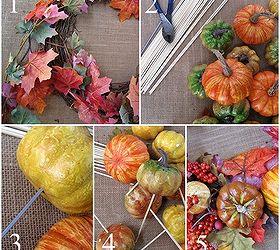 free pottery barn inspired fall wreath, crafts, repurposing upcycling, seasonal holiday decor, wreaths, Just add fall florals to a grapevine wreath details here