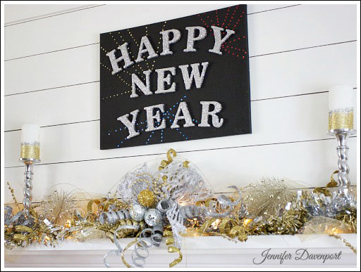 new year s even mantel, crafts, seasonal holiday decor, Now we are ready for a party