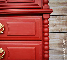 meet lola calient red dresser before after, painted furniture