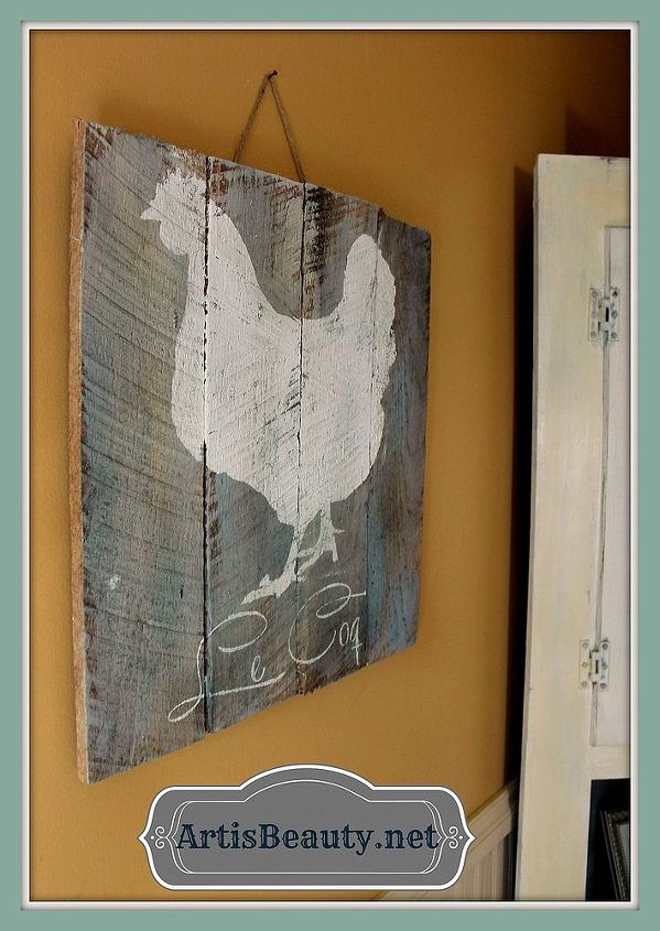 good morning my bawk i mean beauties head on over and see my latest pallet art for, crafts, pallet, repurposing upcycling