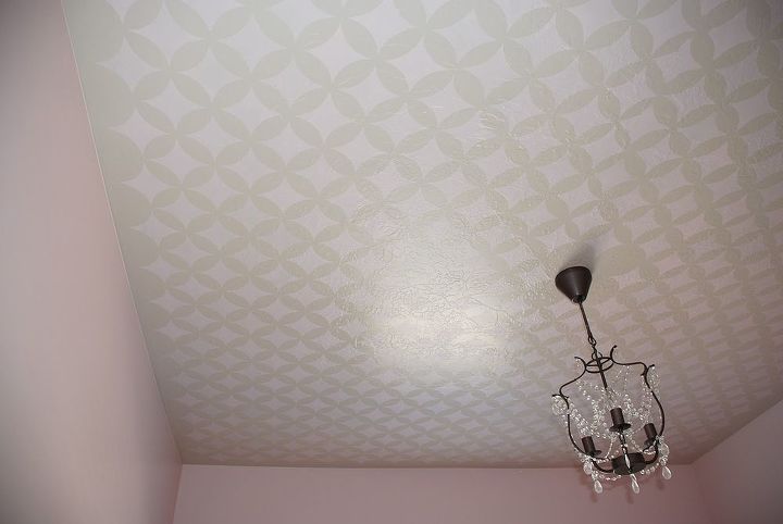 stenciling a ceiling without breaking your neck, painting, wall decor, Nagoya Allover Stenciled Ceiling