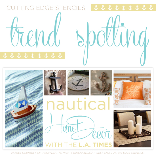 nautical trend spotting with the l a times, home decor, painted furniture