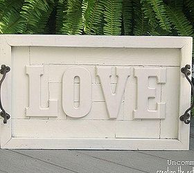 love wall plaque, crafts, home decor, repurposing upcycling
