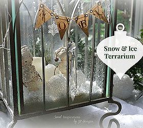 an ice snow terrarium, seasonal holiday decor