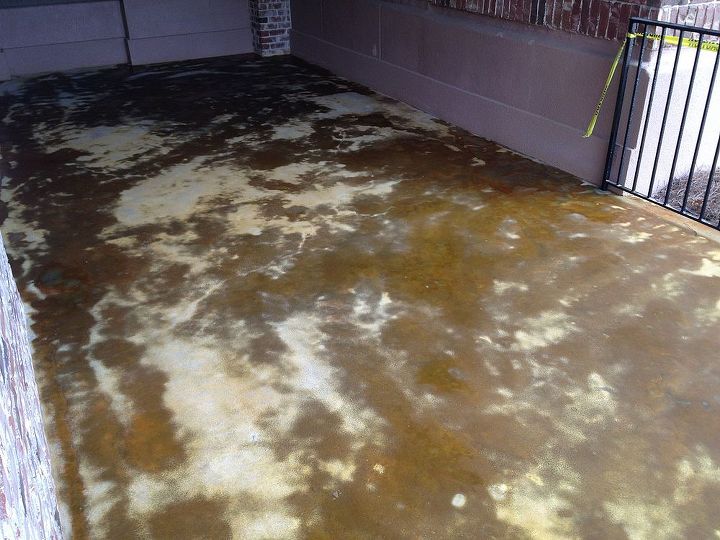 featured photos, Another view of Dry acid stains prior to sealing