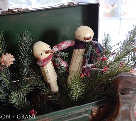 creating a snowman from a vintage screwdriver, repurposing upcycling, seasonal holiday decor