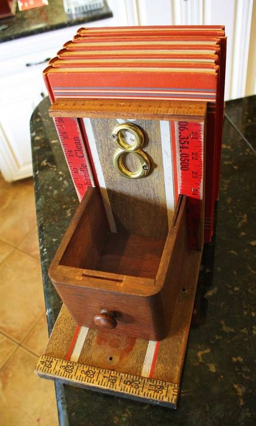 repurposed vintage water ski amp sewing machine drawer book ends, crafts, repurposing upcycling, Repurposed Vintage Water Ski Sewing Machine Drawer Book Ends by GadgetSponge com