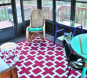 how to paint an indoor outdoor rug, flooring, painting, Learn how to paint a rug