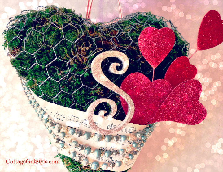 greenery valentine heart wreath from chicken wire, crafts, seasonal holiday decor, valentines day ideas, wreaths