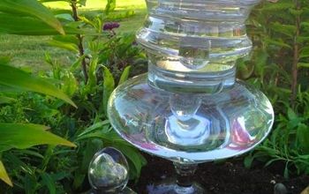  Torres de arte de jardim de vidro reciclado