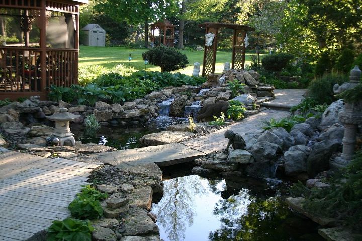 ponds and waterfalls, landscape, ponds water features, Pond renovation complete Downers Grove IL