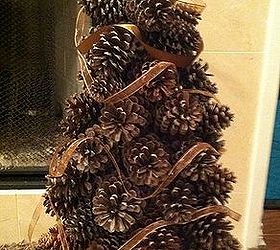 pine cone tree, christmas decorations, crafts, seasonal holiday decor
