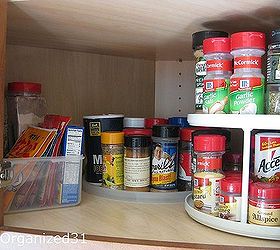 organizing and storing spices, organizing, Organize spices alphabetically and use lazy Susan s make it easy to access your spices