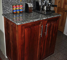 mahogany and granite kitchen, home decor, kitchen cabinets, kitchen design, Shop built Pantry cabinet with granite tile counter
