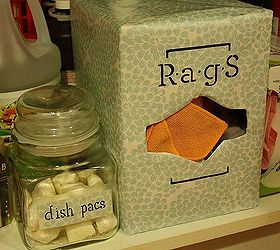 easy recycled storage for your rag stash, cleaning tips, repurposing upcycling, DIY upcycled so simple storage