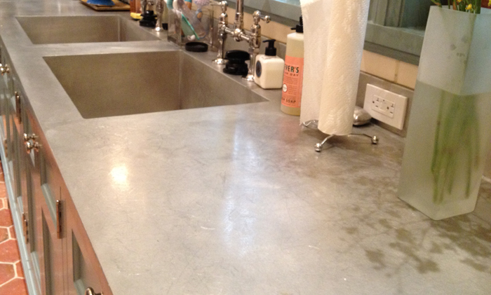 the high cost of pewter, Pewter countertop