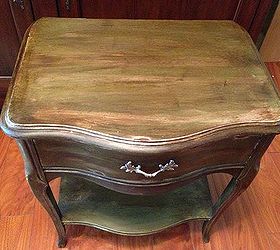 painted furniture thrift furniture with chalk paint and dark wax, chalk paint, painted furniture, Top of night stand